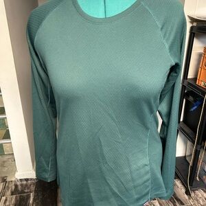 Patagonia Teal Long Sleeve Base Layer Women's Top Size Large midweight